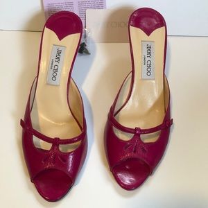 Jimmy Choo Hot Pink Kitten Heel Shoes